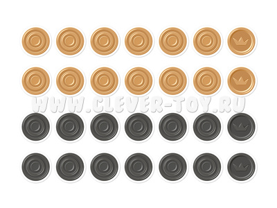 Шашки (магнитные фигуры для шахматной доски)