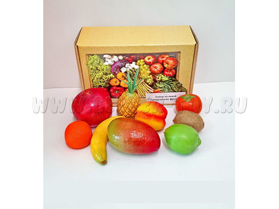 Набор муляжей тропических фруктов