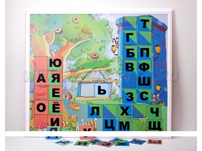 Магнитная доска "Город букв"